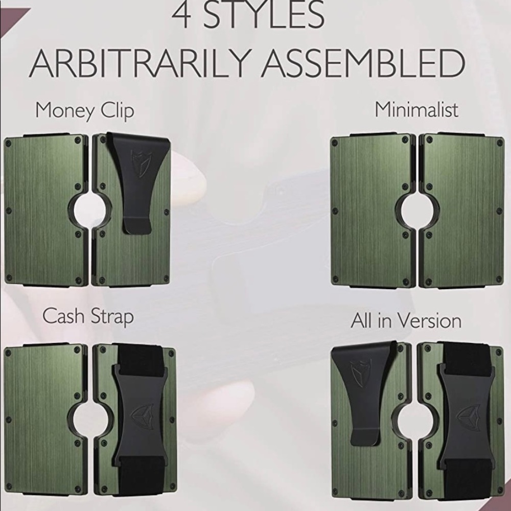 Brand New Green Lightweight Aluminum Tactical Minimalist Wallet for Men - Picture 5 of 8